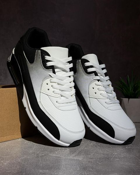 Чорно-білі кросівки в стилі Air Max &mdash; чоловіче взуття INTERSTEP